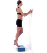 Calf raise eindpositie op step