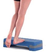Calf raise beginpositie op step