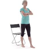 Asymmetrische squat eindpositie